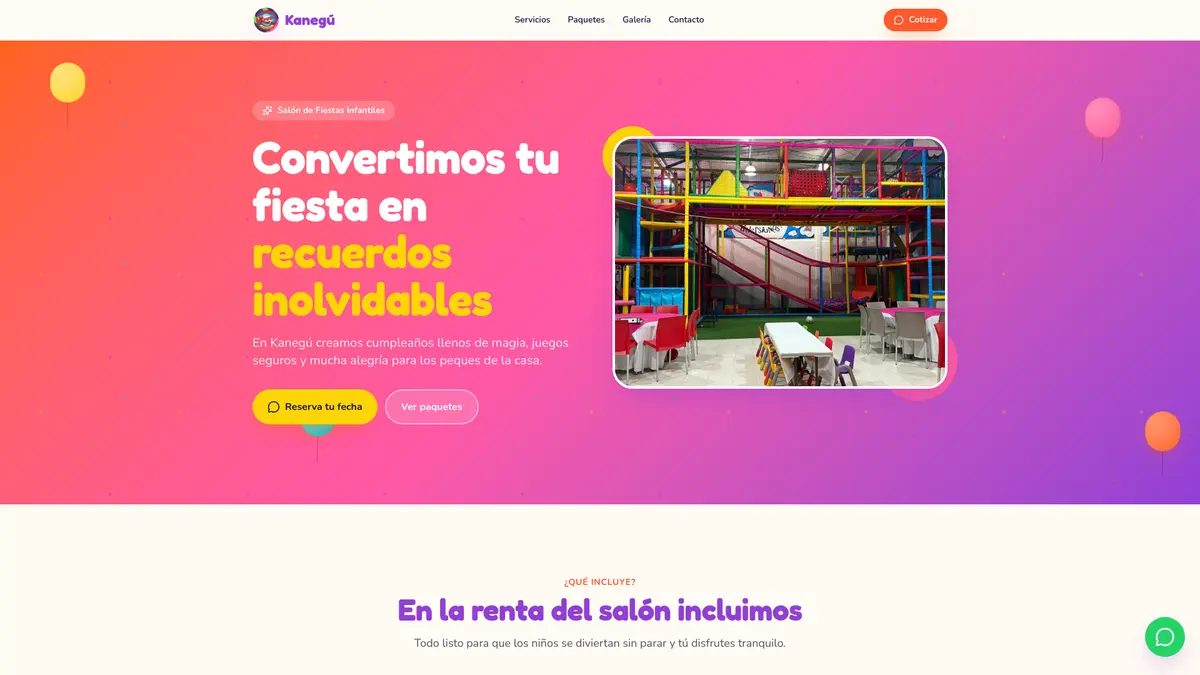 Kanegú: Salón de fiestas Infantiles