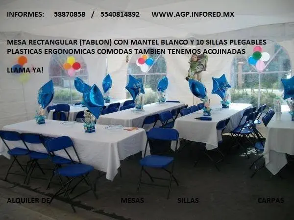 Alquiler de Mesas Sillas Vajillas y Similares